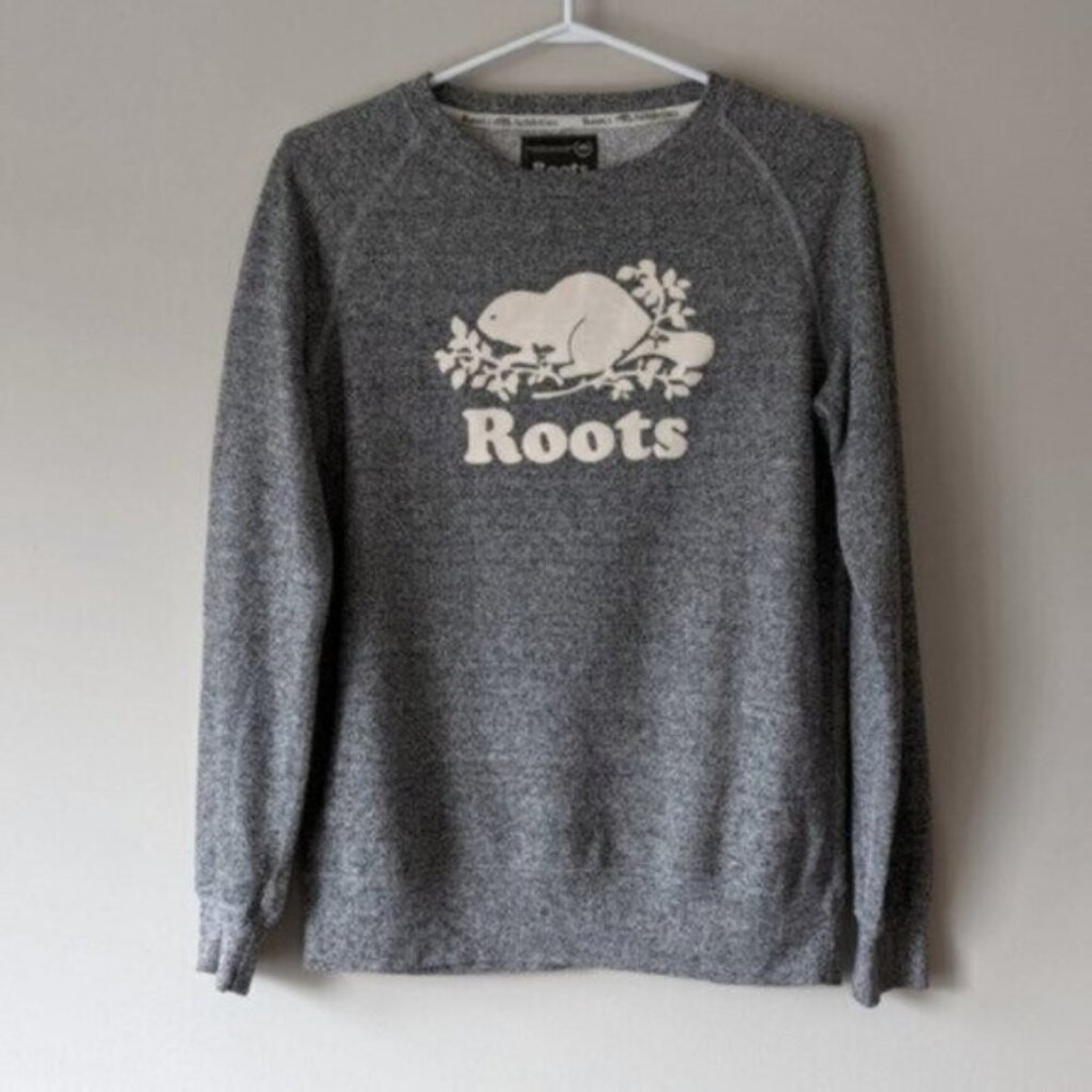 Roots gray salt & pepper crewneck sweatshirt